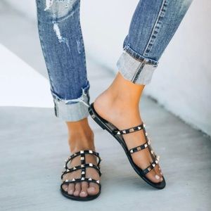 Vici Treasured Gold Studded Sandal